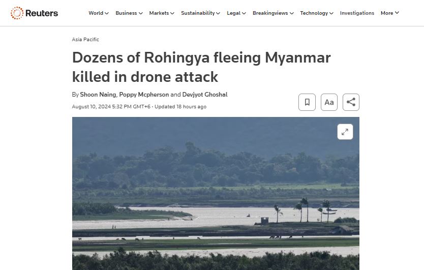 ড্রোন হামলায় ২’শ রোহিঙ্গা নিহত 